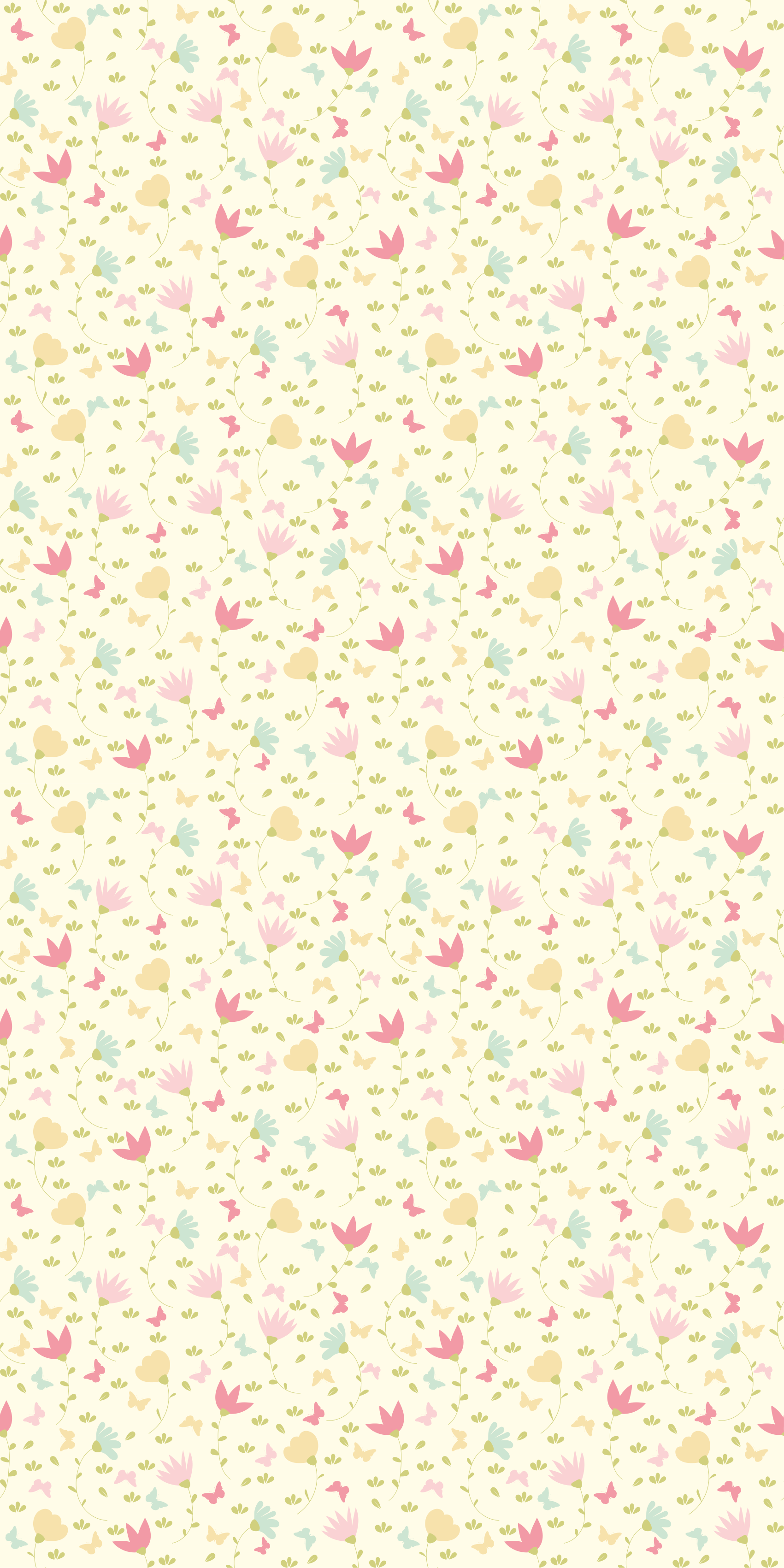 Alfombra vinílica flores mariposas y flores - TenVinilo