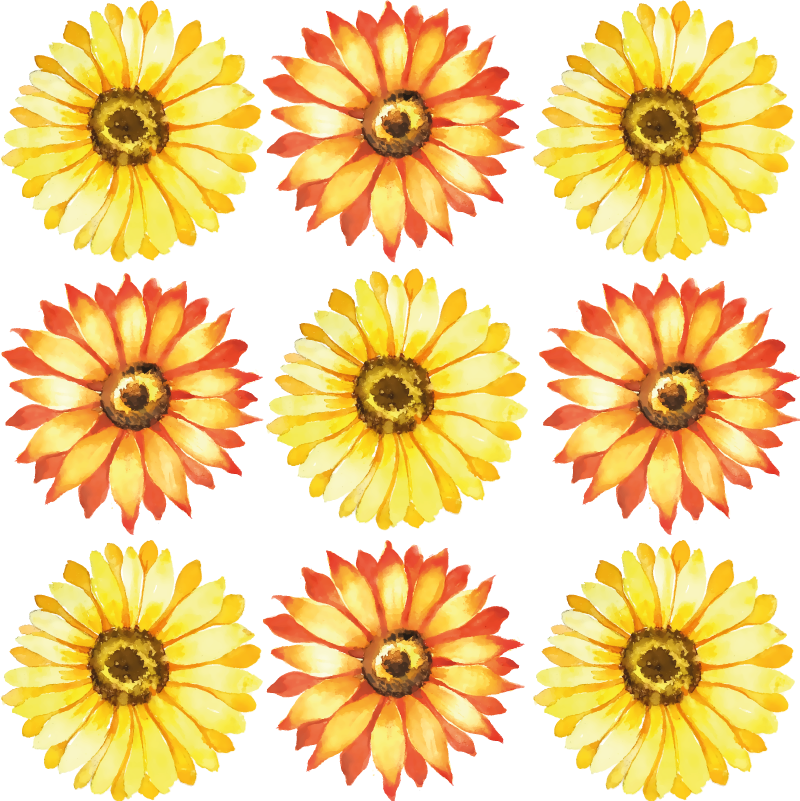 Alfombra vinílica dormitorio composición floral vibrante - TenVinilo