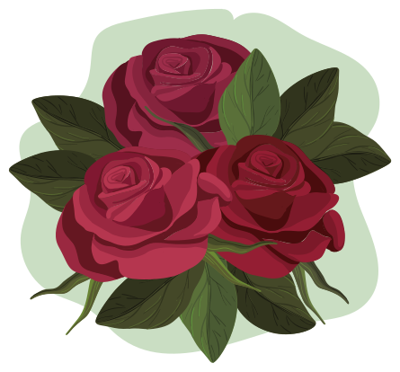 Alfombra vinílica dormitorio arreglo de rosas - TenVinilo