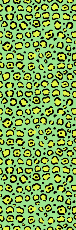 Alfombra vinílica animal print leopardo colorido pistacho - TenVinilo