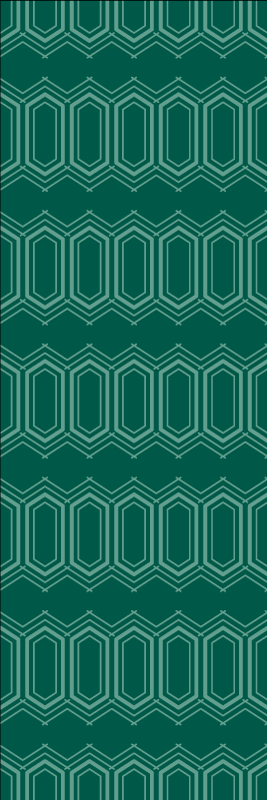 Alfombra vinílica geométrica patrón círculos verdes - TenVinilo