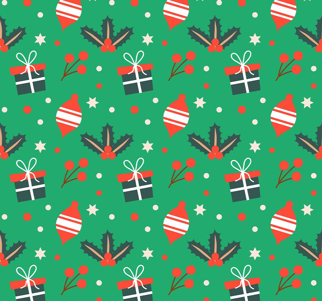 Alfombra vinílica navidad patrón de dulces verde - TenVinilo