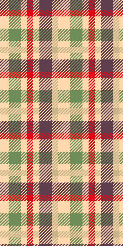 Alfombra vinílica navidad tartán rojo y verde - TenVinilo