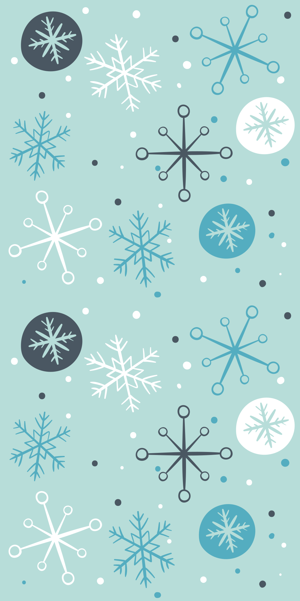 Alfombra vinílica navidad copos de nieve azules y blancos - TenVinilo