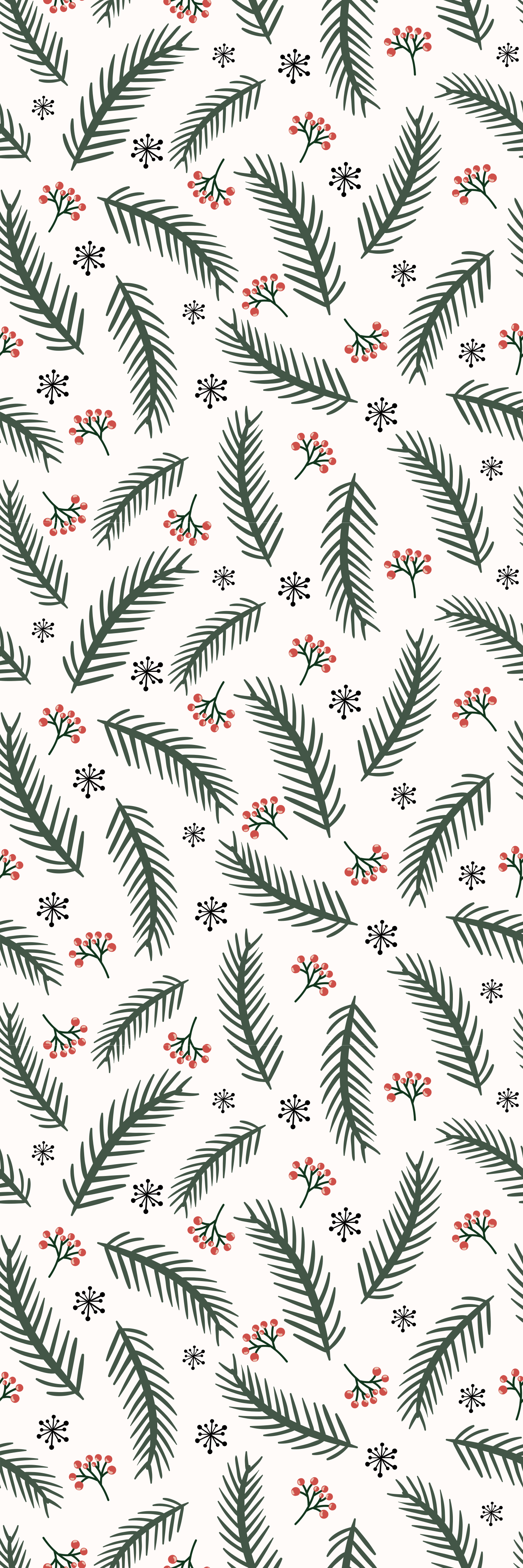 Alfombra vinílica navidad diseño ramas de pino - TenVinilo