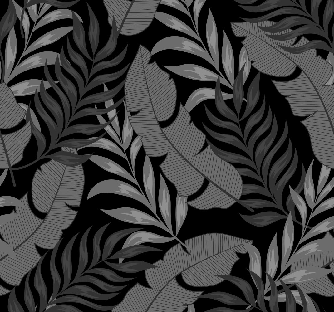 Alfombra vinílica dormitorio hojas de jungla oscura - TenVinilo