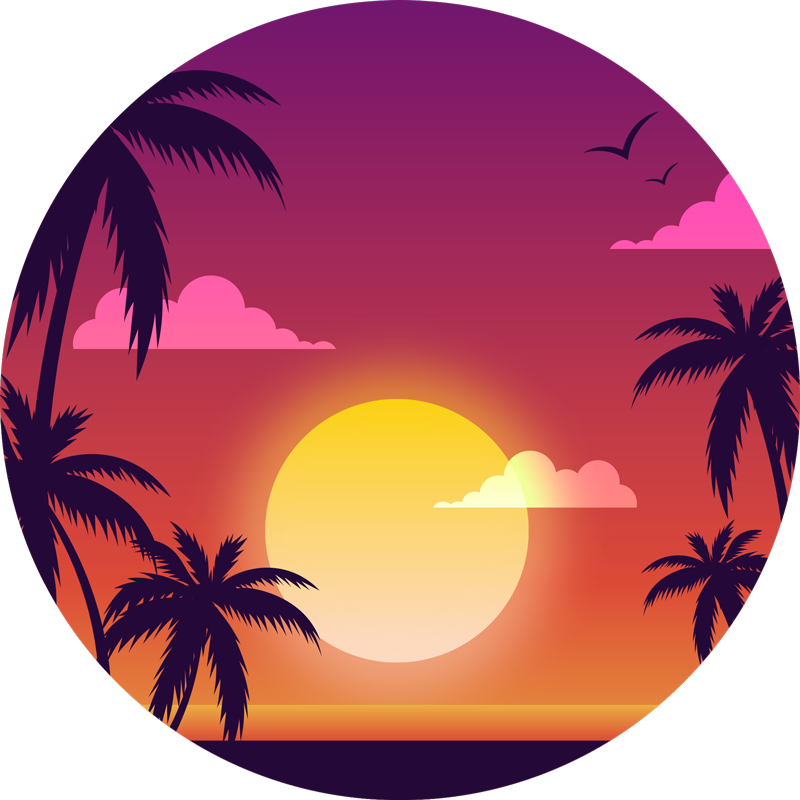 Alfombra vinílica naturaleza atardecer setentero - TenVinilo