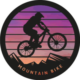 Alfombra vinílica naturaleza montañas ciclista montaña - TenVinilo