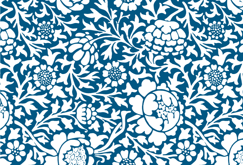 Alfombra vinílica naturaleza flora azul marino - TenVinilo