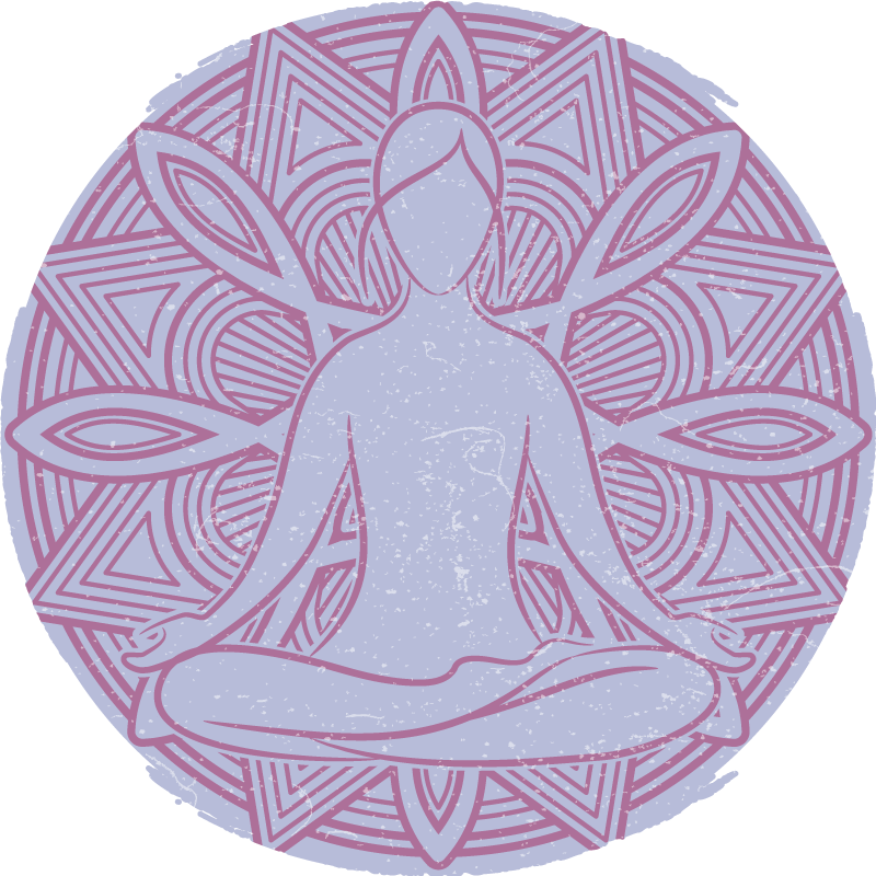 Alfombra vinílica naturaleza figura mandala meditativa - TenVinilo