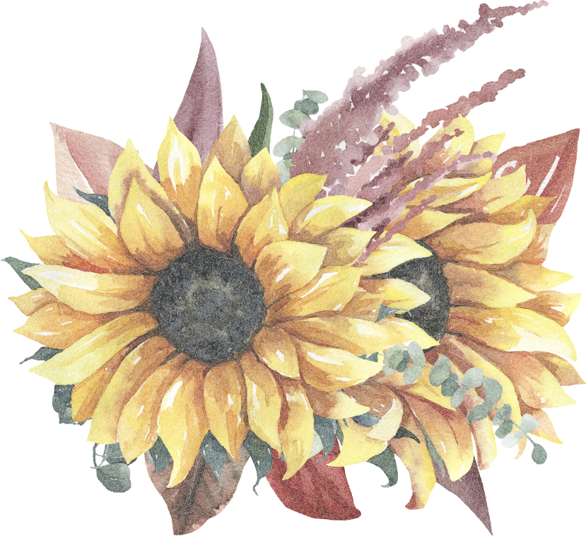 Alfombra vinílica naturaleza arreglo floral girasol - TenVinilo