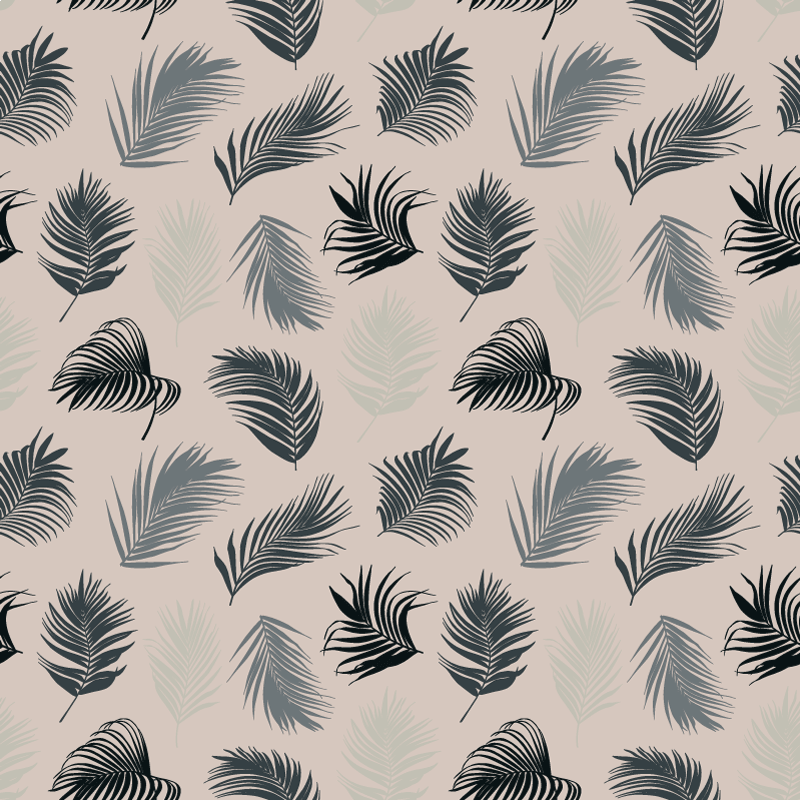 Alfombra vinílica flores mezcla exuberante de palmas - TenVinilo