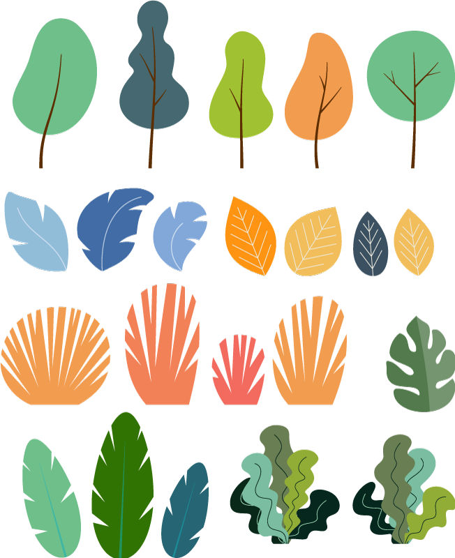 Alfombra vinílica flores hojas de plantas tropicales - TenVinilo