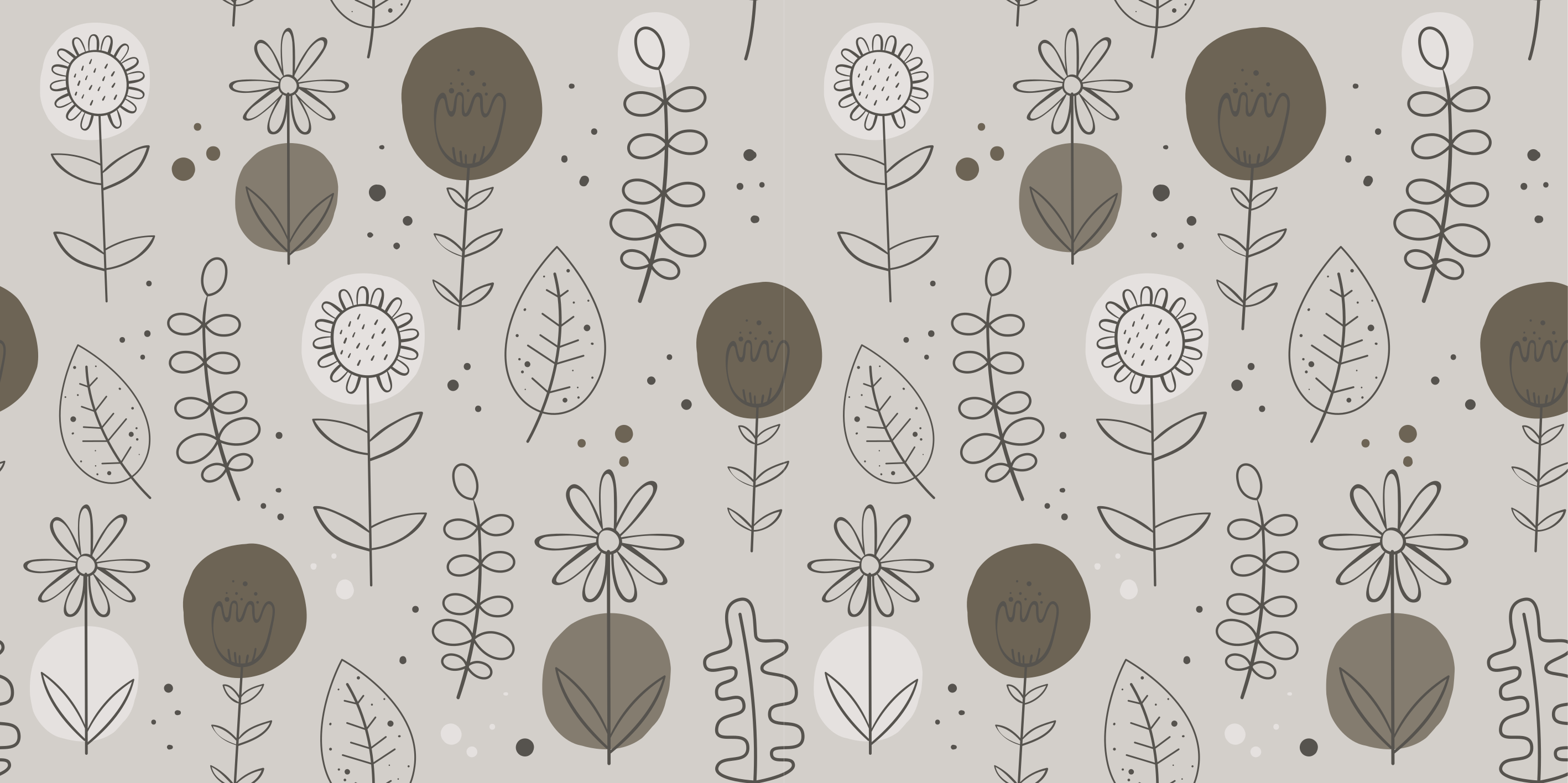 Alfombra vinílica flores en tonos naturales - TenVinilo