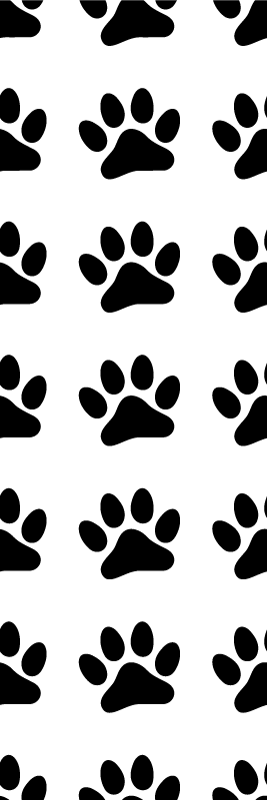 Alfombra vinílica dormitorio huellas de perro blancas - TenVinilo