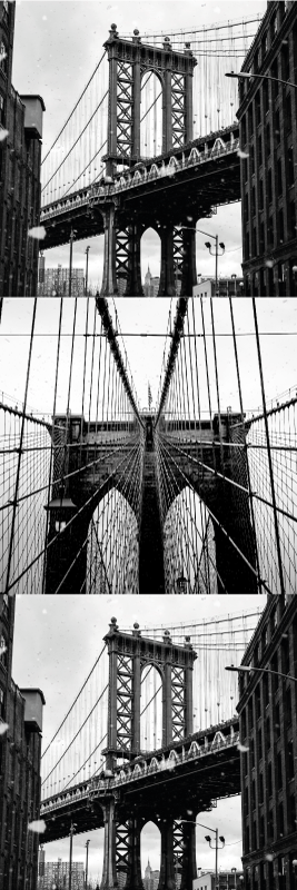 Alfombra vinílica dormitorio collage puente de brooklyn - TenVinilo