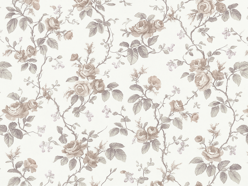 Alfombra vinílica dormitorio floral vintage francés - TenVinilo