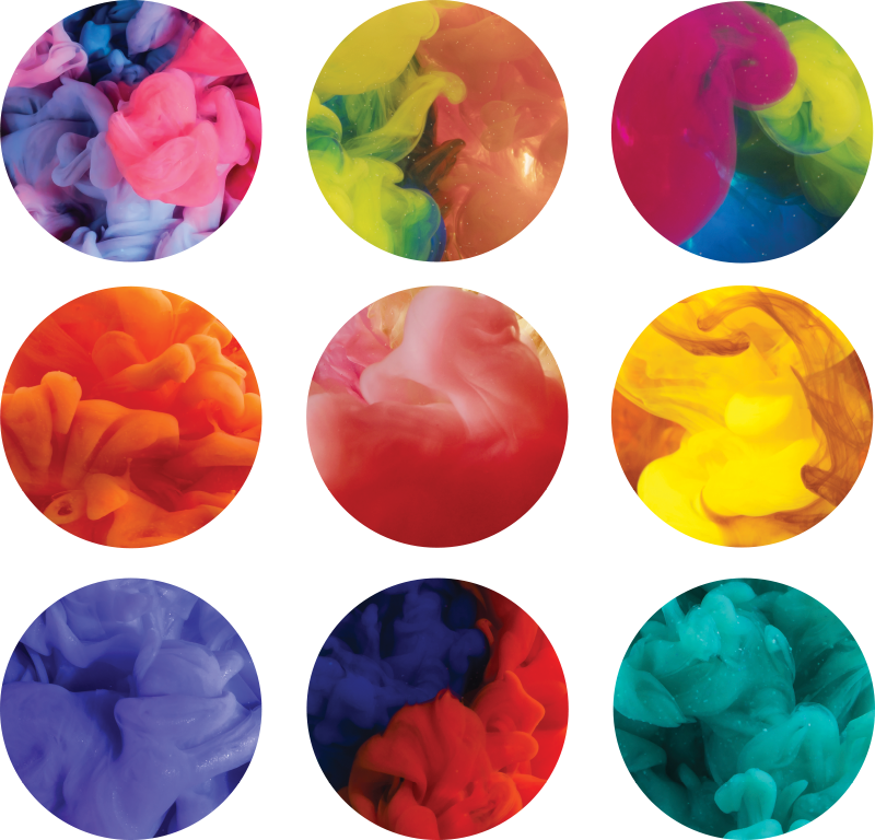 Alfombra vinílica geométrica set de pegatinas coloridas - TenVinilo