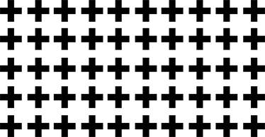 Alfombra vinílica geométrica cruces en blanco y negro - TenVinilo