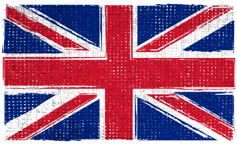 Alfombra vinílica geométrica bandera grunge del reino unido - TenVinilo