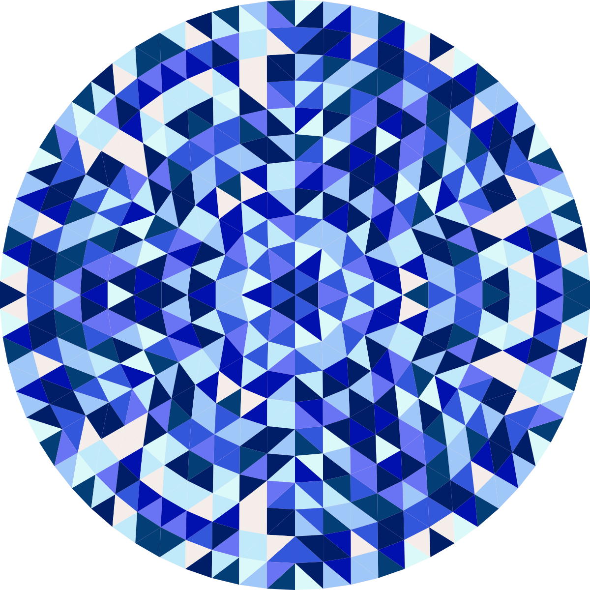 Alfombra vinílica geométrica patrón circular azul - TenVinilo
