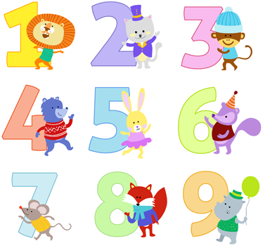 Alfombra vinílica infantil sticker colección números - TenVinilo