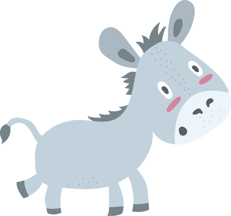 Alfombra vinílica infantil burro gris - TenVinilo