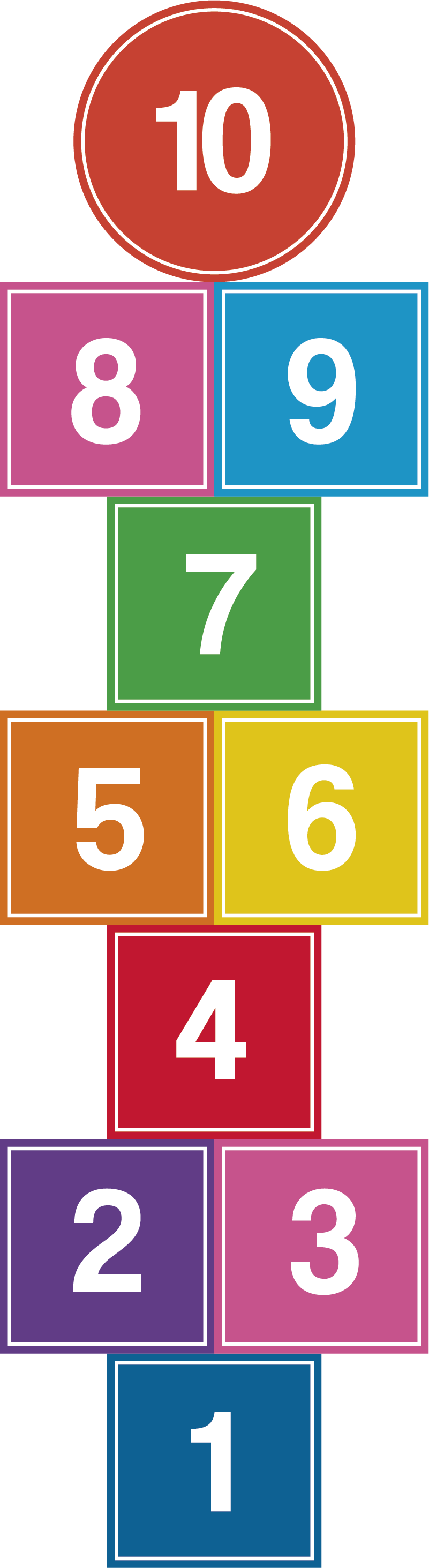 Alfombra vinílica juegos rayuela colorida - TenVinilo