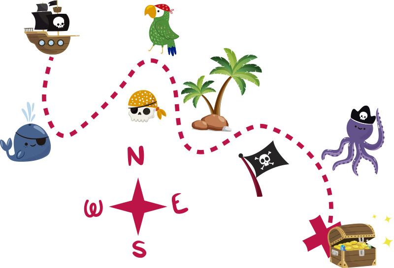 Alfombra vinílica juegos mapa del tesoro - TenVinilo