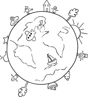 Alfombra vinílica infantil vinilo decorativo mapa mundi - TenVinilo