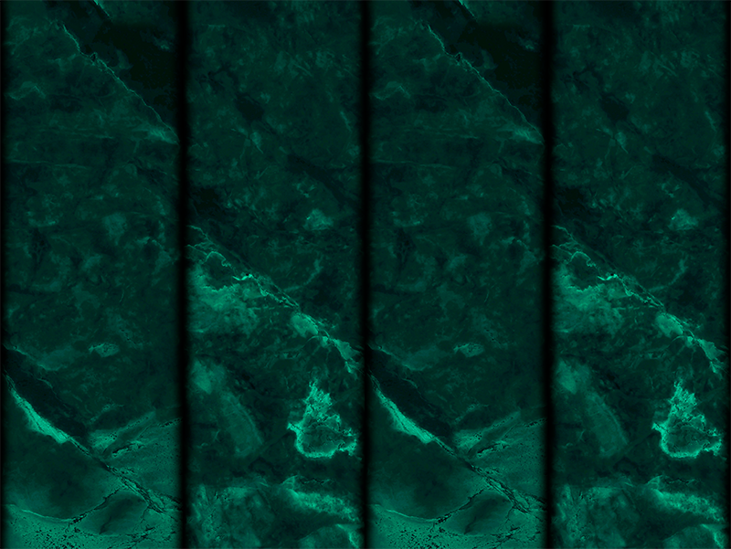 Alfombra vinílica baño efecto mármol negro y verde - TenVinilo