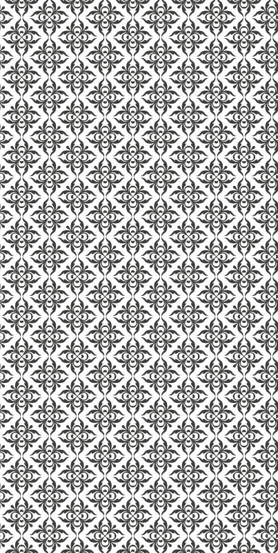 Alfombra vinílica baño patrón de baldosas negras - TenVinilo