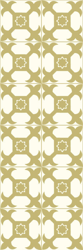 Alfombra vinílica baño patrón de azulejos brillantes - TenVinilo