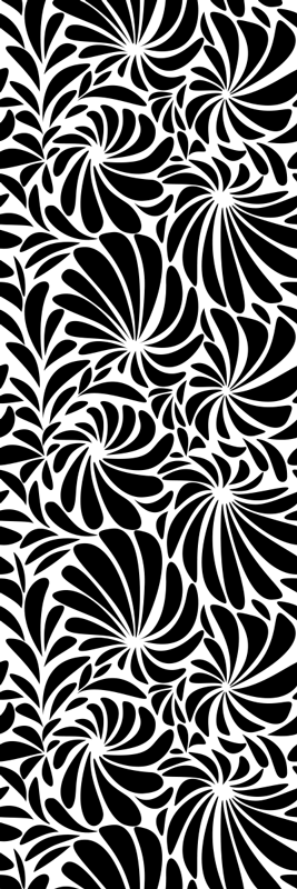 Alfombra vinílica baño hojas blancas - TenVinilo