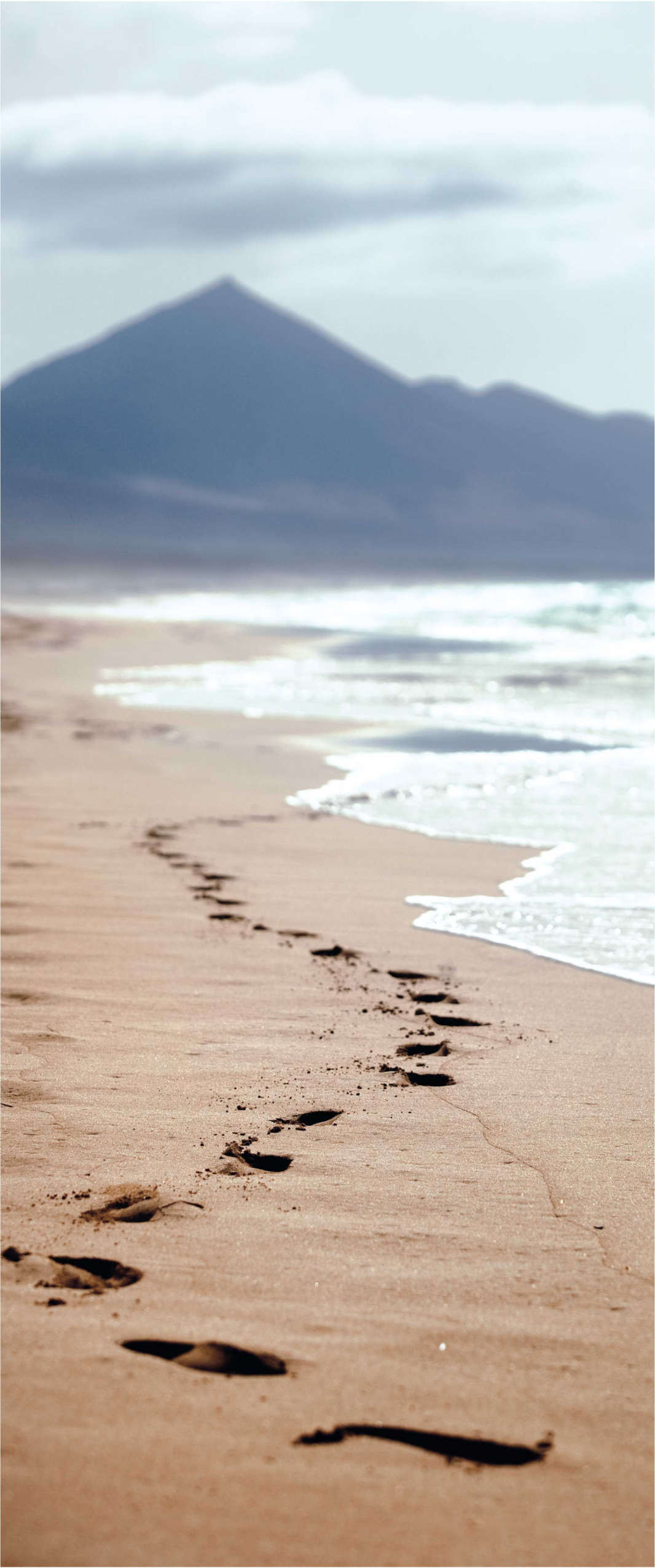 Alfombra vinílica baño huella en la playa - TenVinilo