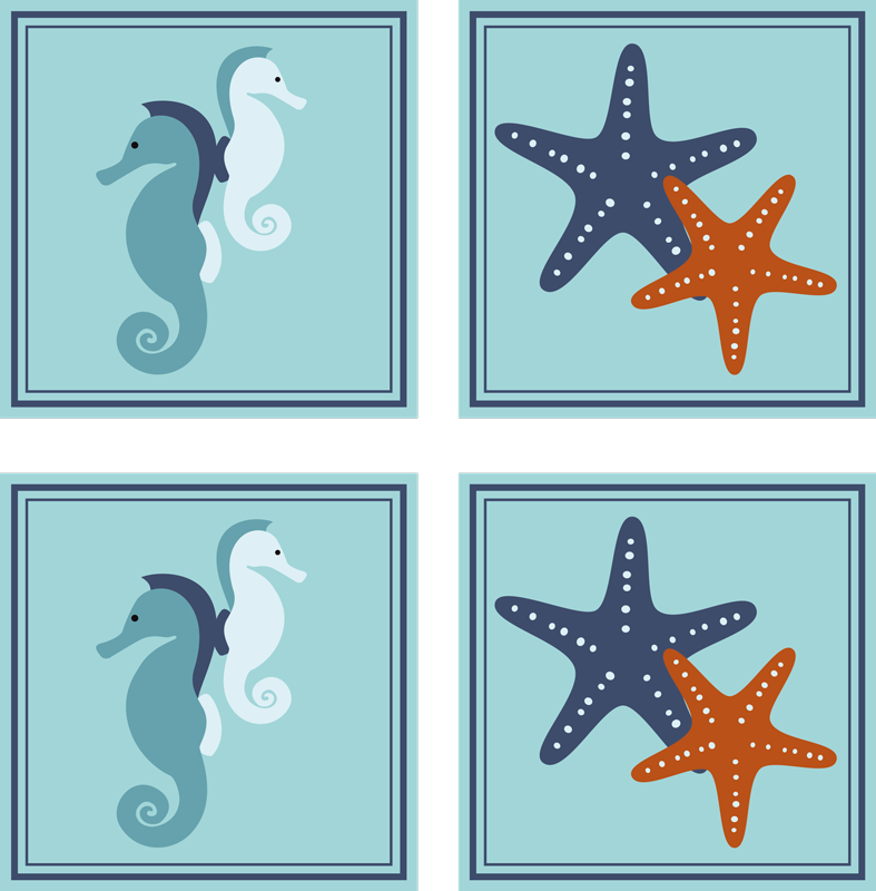 Alfombra vinílica baño estilo marino - TenVinilo