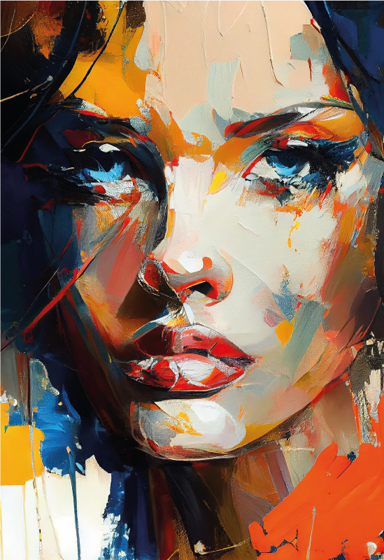 Alfombra vinílica baño pintura facial colorida - TenVinilo