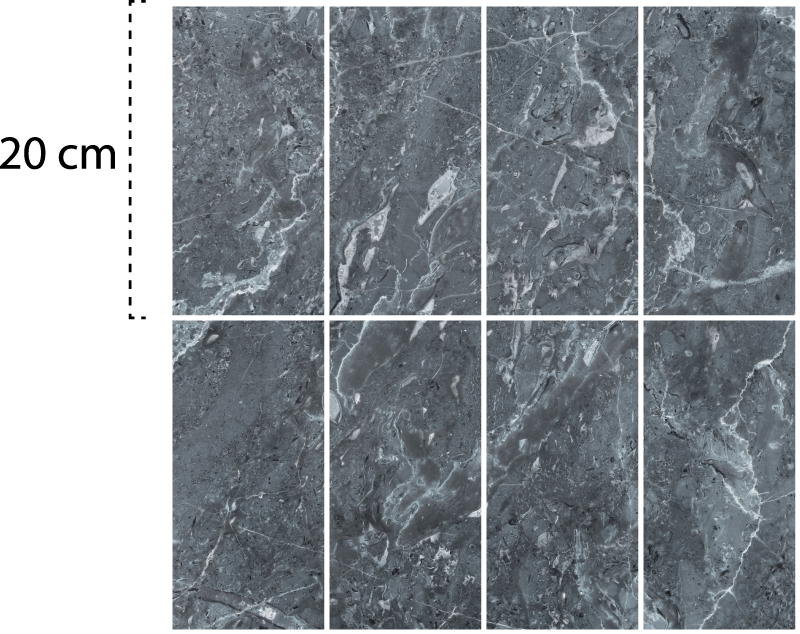 Alfombra vinílica baño de baldosas de mármol gris - TenVinilo