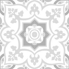 Alfombra vinílica baño azulejos marroquíes tonos grises - TenVinilo