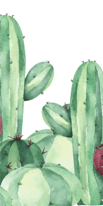 Alfombra vinílica baño plantas cactus - TenVinilo