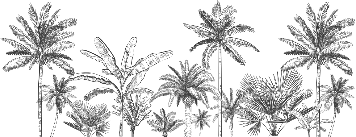 Alfombra vinílica baño bosque de árboles tropicales - TenVinilo