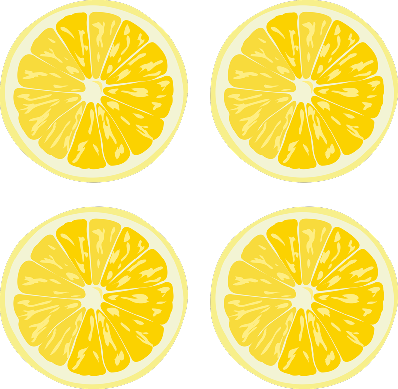 Alfombra vinílica cocina pack de pegatinas limones - TenVinilo