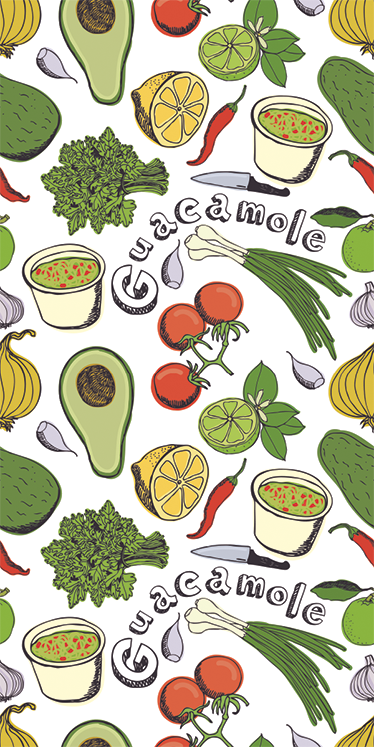 Alfombra vinílica cocina vinil decorativo frutas mexicanas - TenVinilo
