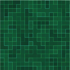 Alfombra vinílica cocina mosaico brillante verde abstracto - TenVinilo