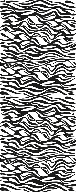 Alfombra vinílica cocina fondo cebra frigorífico - TenVinilo