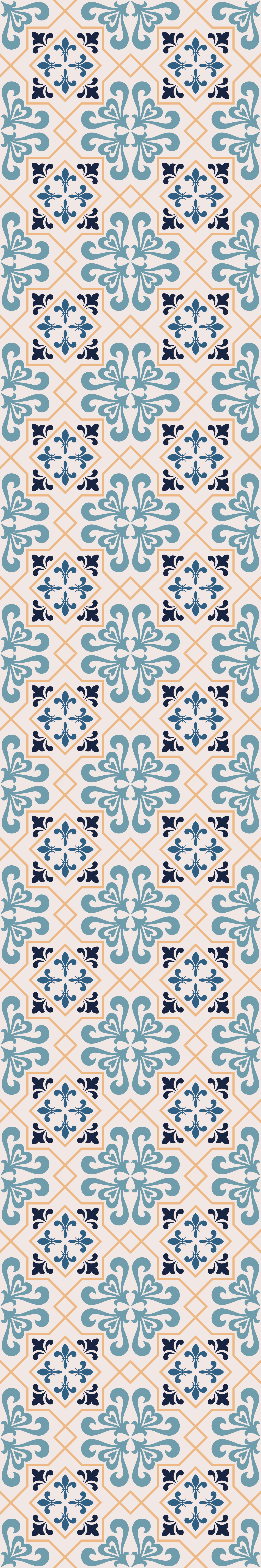 Alfombra vinílica cocina diseño de azulejos amarillos - TenVinilo