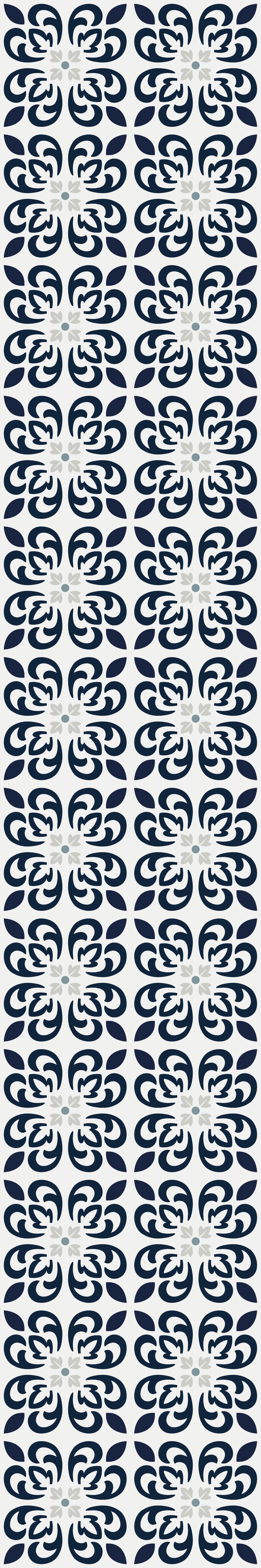 Alfombra vinílica cocina azulejos portugueses oscuros - TenVinilo