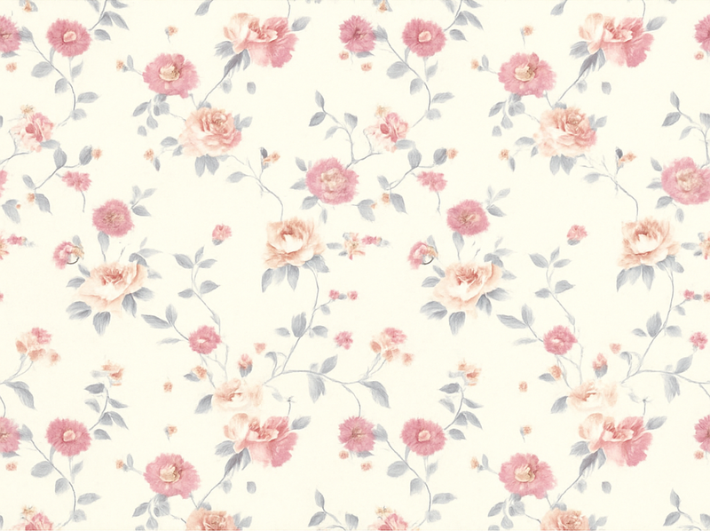 Alfombra vinílica dormitorio estampado floral - TenVinilo