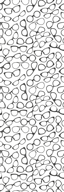 Alfombra vinílica oficina patrón simple de gafas - TenVinilo