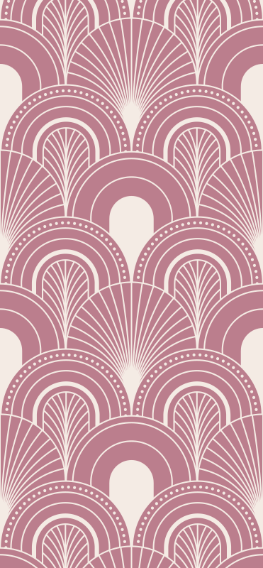 Alfombra vinílica oficina estilo arco rosa dorado - TenVinilo